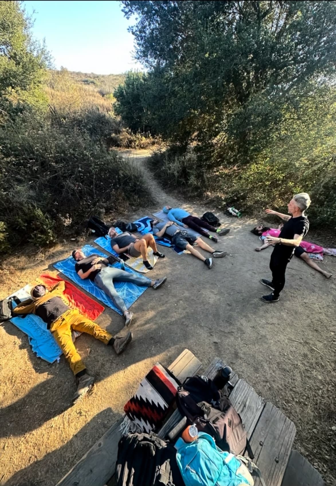 Outdoor relaxation and facilitation session